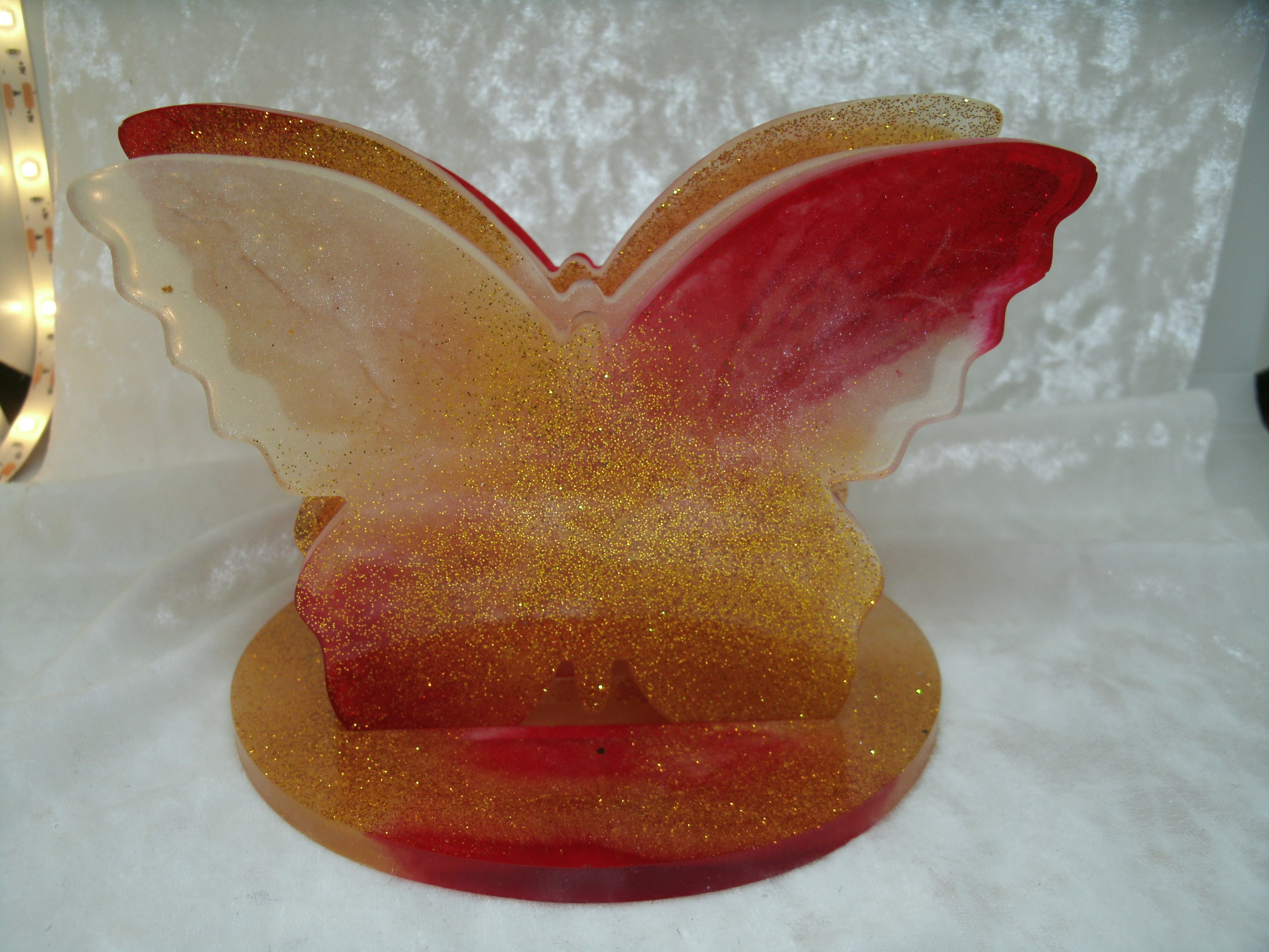 4 sous verres papillon