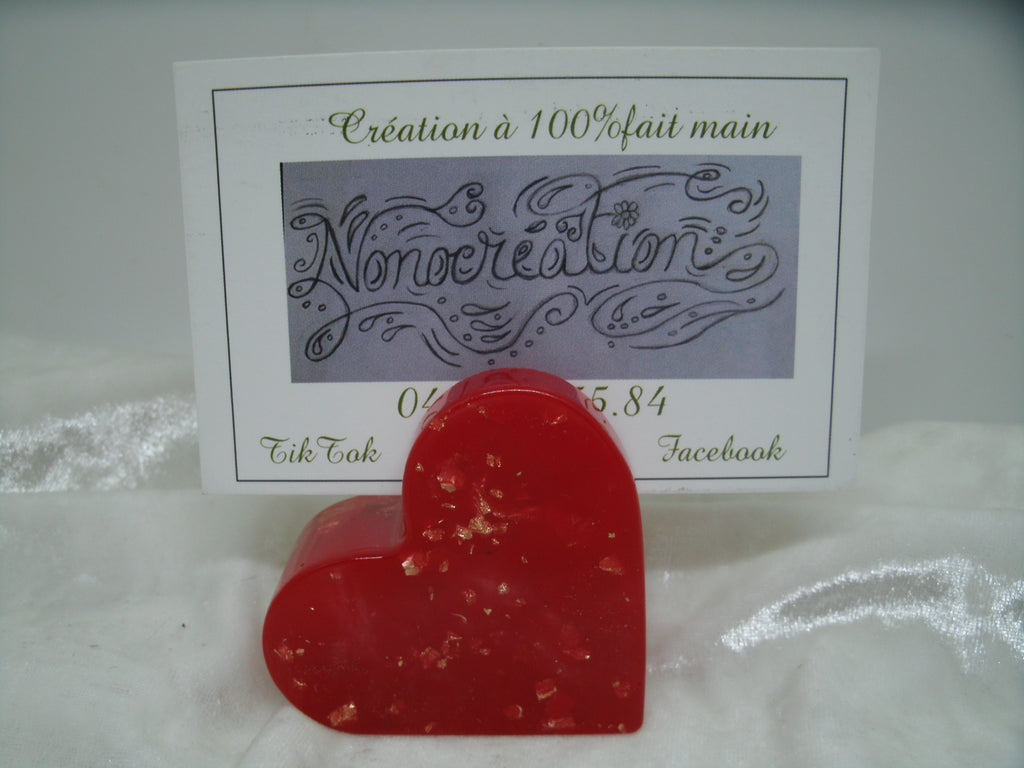 heart-shaped photo holder