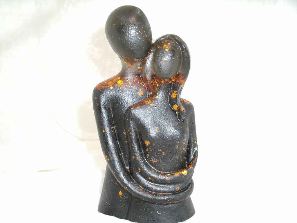 Embracing couple