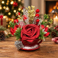 tasse de noel et sa soucoupe